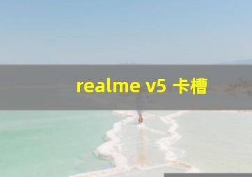 realme v5 卡槽